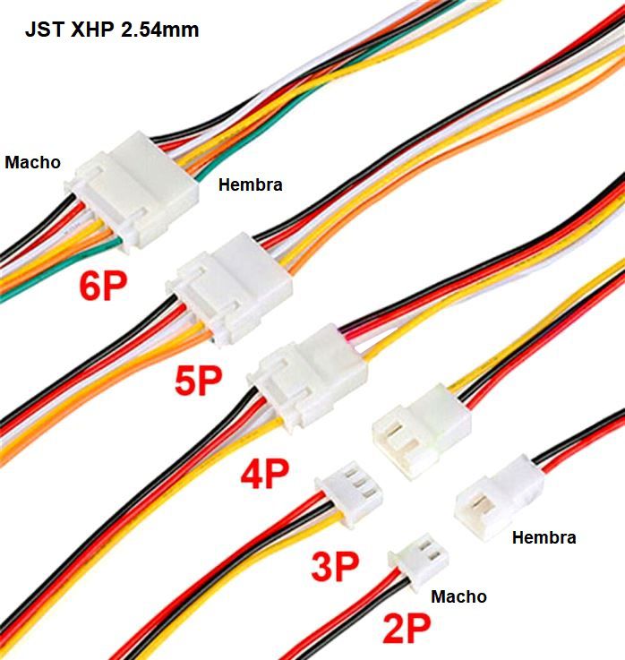 Conectores JST XHP 2.54mm Hembra